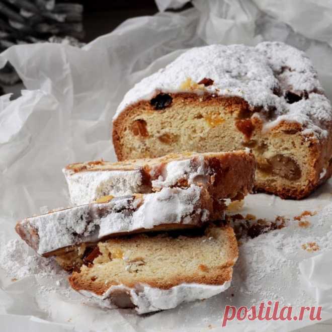 Рецепт Ароматный штоллен с марципаном, которого нужно дождаться