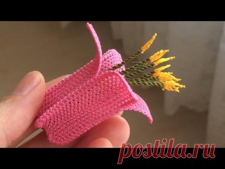 İğne oyası lale yapımı