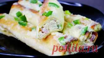 Трубочки из лаваша с оригинальной начинкой. Быстро и вкусно! Трубочки из лаваша с оригинальной мясной начинкой. Быстро, сытно и вкусно!