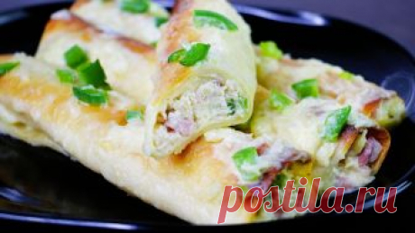Трубочки из лаваша с оригинальной начинкой. Быстро и вкусно! Трубочки из лаваша с оригинальной мясной начинкой. Быстро, сытно и вкусно!