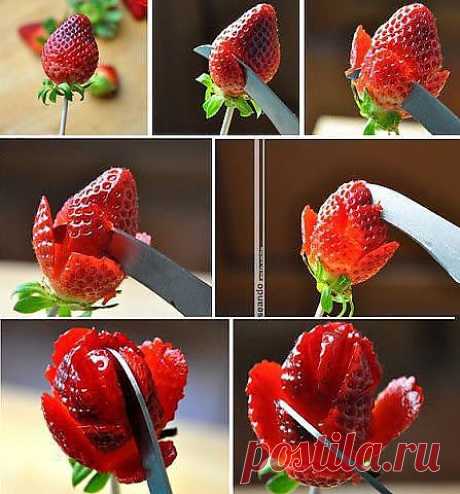 РОЗОЧКИ ИЗ  ЗЕМЛЯНИНИКИ.