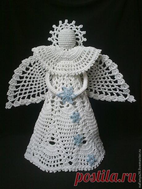 Ананасовый ангел – купить в интернет-магазине на Ярмарке Мастеров с доставкой Ананасовый ангел - купить или заказать в интернет-магазине на Ярмарке Мастеров | Ангел связан узором "ананас".   Очень&hellip;