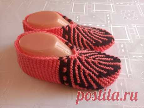 Плетени Терлици #77 - (Knitted Slippers) (Тапочки спицами) (Patik) (Pantufas passo a passo)