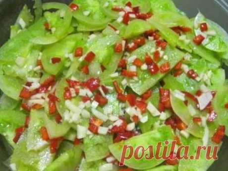 Зеленые помидоры по-корейски - рецепт с фото / Простые рецепты