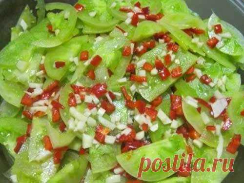 Зеленые помидоры по-корейски - рецепт с фото / Простые рецепты