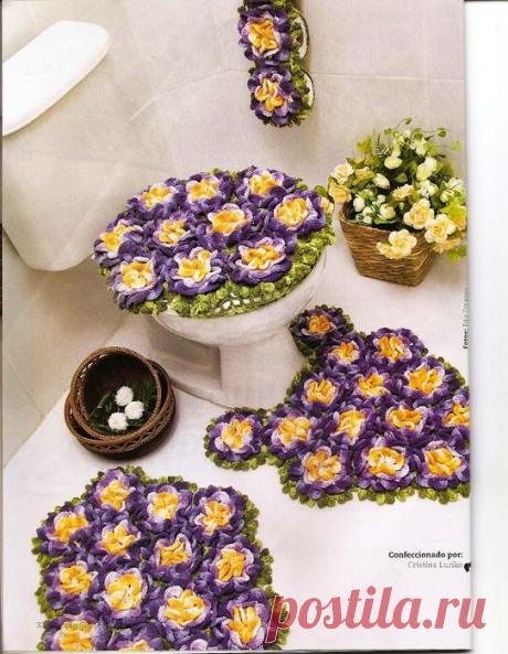 Цветочные коврики...Видео-уроки.