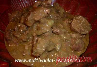 Подлива из куриной печени в мультиварке