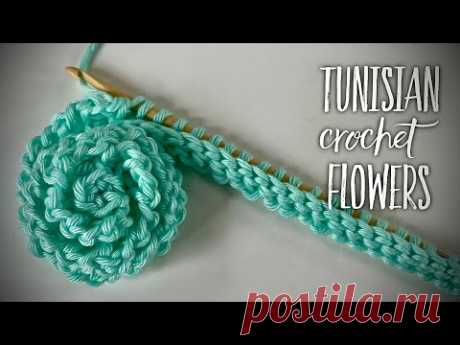 ЭТО ПРОСТО ШИК: ВЯЖЕМ ЦВЕТЫ ТУНИССКИМ КРЮЧКОМ!💥💥💥/ TUNISIAN CROCHET: FLOWERS