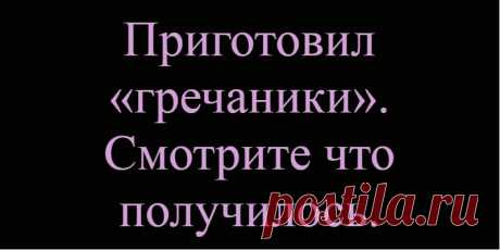 Приготовил «гречаники». Смотрите что получилось.