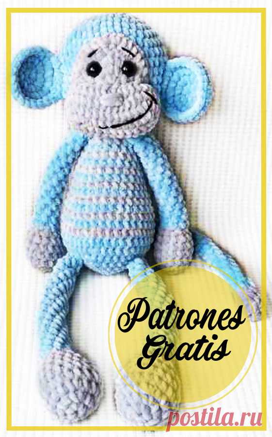 Patrón amigurumi de mono de peluche de ganchillo - Patrones de amigurumi gratis Diseñadora: Anna Denisova Instagram: @annadenisova_toys Necesitará: Hilo: Himalaya Dolphin Baby o YarnArt Dolce Hilo de bordado negro para cejas y boca Gancho de ganchillo de 4.00-4.5 mm Ojos de seguridad de 12 mm Aguja de hilo Fiberfill Altura: 45 cm (17,5″) Patrón de felpa de ganchillo libre mono Amigurumi Abreviaturas: R – fila ch – …
