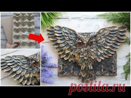 БУМАЖНЫЕ ЛОТКИ ОТ ЯИЦ И ГОФРО-КАРТОН ПРЕВРАЩАЮТСЯ В....#DIY