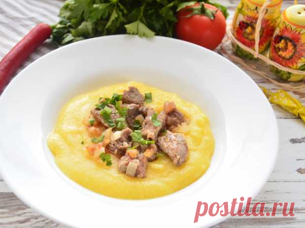 Мамалыга с мясом — рецепт с фото пошагово