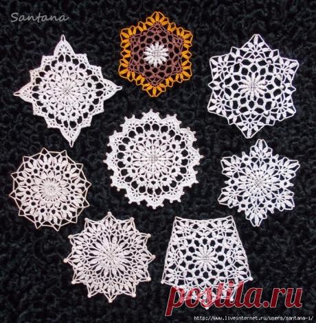 Мотивы на основе элементов машинного кружева