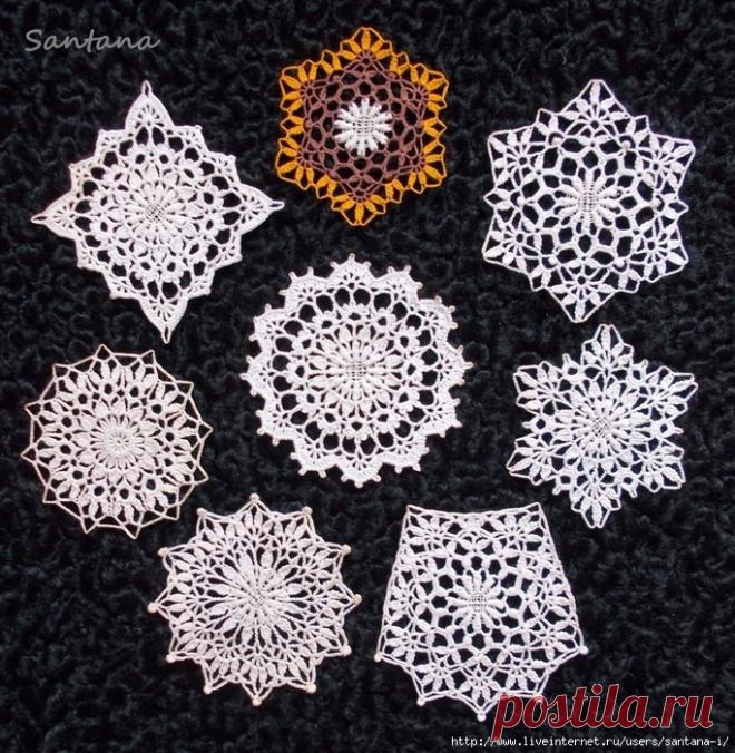 Мотивы на основе элементов машинного кружева