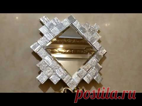 &amp;#x202b;مرايا قيمه وشيك ديكور للحائط وسهله جدا في تنفيذها Recycled mirrors using simple materials&amp;#x202c;&amp;lrm; - YouTube