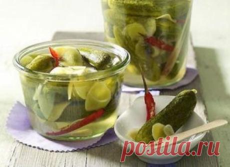 ОГУРЦЫ МАРИНОВАННЫЕ В ЯБЛОЧНОМ СОКЕ