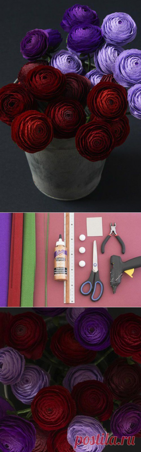 Шикарные бумажные цветы (Diy) / Цветы, вазы и цветочные горшки / ВТОРАЯ УЛИЦА