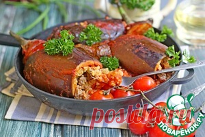 Баклажаны, фаршированные булгуром и овощами - кулинарный рецепт