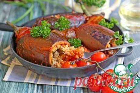 Баклажаны, фаршированные булгуром и овощами - кулинарный рецепт