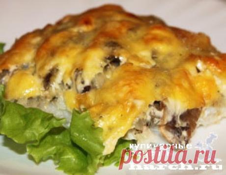 Треска, запеченная с грибами по-королевски | Фоторецепт с подробным описанием от Харч.ру