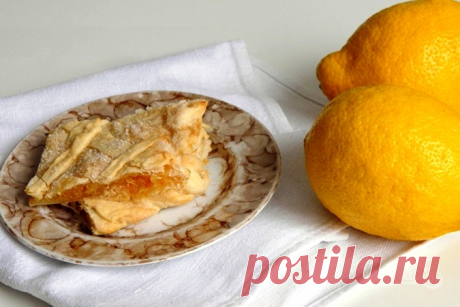 Пирог с лимоном из слоеного теста