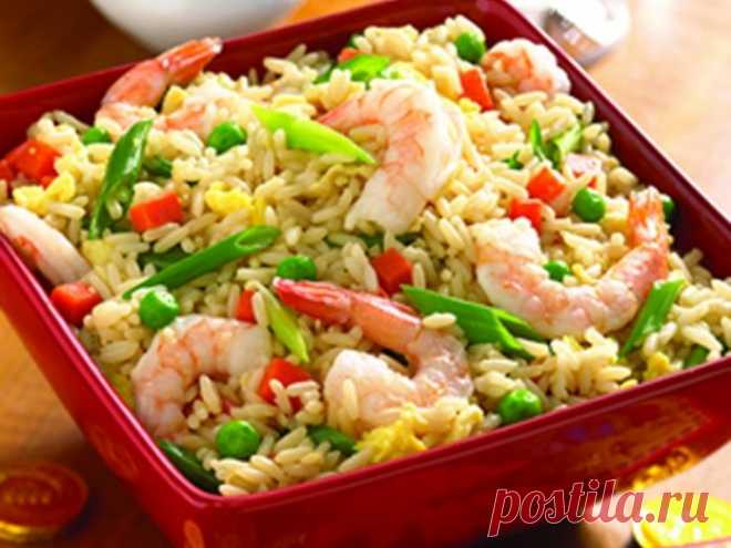 Рисовая каша с морепродуктами