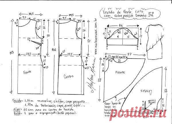 Выкройка коктельного платья для пышных дам (Шитье и крой) — Журнал Вдохновение Рукодельницы