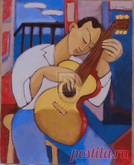 Guitarrista de Hammel, Marsha – Kits de punto de aguja y lienzos de punto de aguja – The Art Needlepoint Company