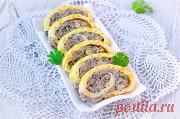 Куриный рулет к завтраку - пошаговый рецепт с фото на Повар.ру