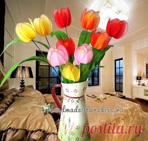 Тюльпаны из капрона. Видео мастер-классы