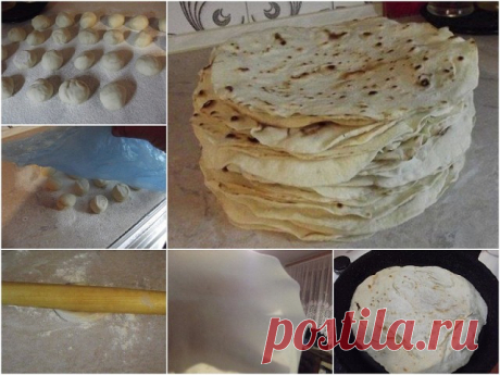 Домашний лаваш.

Я очень люблю лаваш. Но в магазине он не очень вкусный, долго искала рецепт, вот наконец то нашла. Теперь для меня не составляет особого труда нажарить лепёшек. 40 шт за 1 час. Вкуснотище , куда там магазинным. 
это рецепт 1 порции, я всегда готовлю 2 порции(40шт).
Ингредиенты: 
1 ч.л сухих дрожжей
1 ч.л соли, 
0.5 ч.л сахара 
1 ст.л. масла растительного
1 стакан теплой воды
3 стакана муки. 
Приготовление: 
Замесить тесто, оно получается мягкое, приятное и...