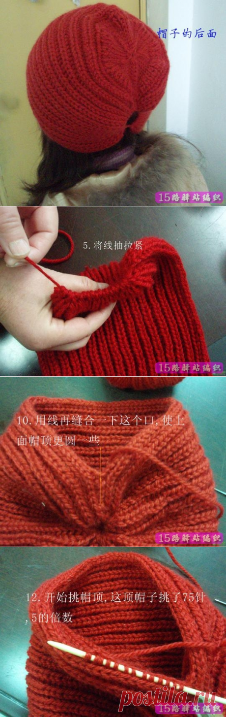 [帽子&amp;#183;手套]简单的女士毛线帽子编织花样，有详细织法