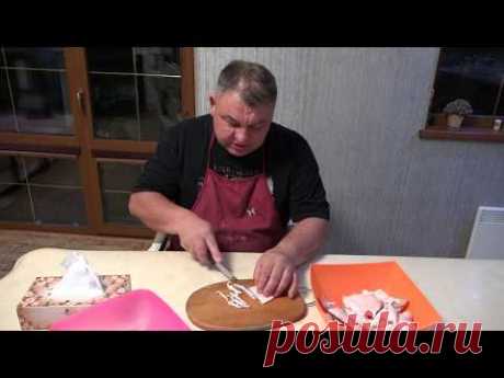 Салат из кальмара по Приморски. Карточный фокус.