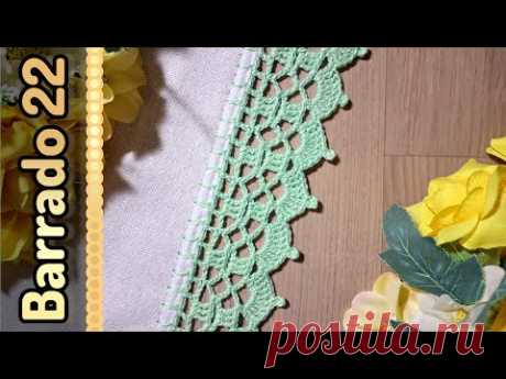 BARRADO DE CROCHÊ Nº 22 PASSO A PASSO #crochepanodeprato