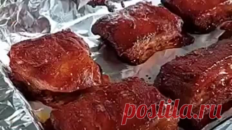 Свиные ребрышки под медовым соусом