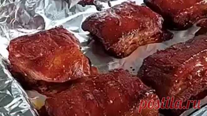 Свиные ребрышки под медовым соусом