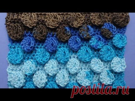 Узор крючком - объемные кружочки