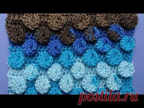 Узор крючком - объемные кружочки