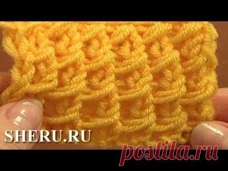 Узор чешуйки спицами
