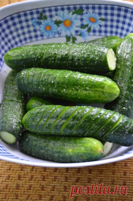 Прекрасная закуска под шашлыки из огурцов от Сталика Ханкишиева