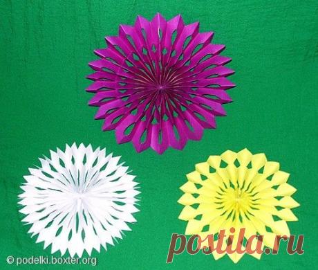 Как сделать новогоднюю снежинку веер