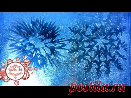 Новогодний декор окон зубной пастой. Как украсить за 10 минут?