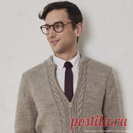 &gt;Мужской кардиган "Neighborly" by Lion Brand Yarn