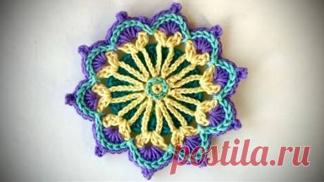 Weihnachtsstern Untersetzer Blumengranny #häkeln #petraperle #crochetpatterns #crochet