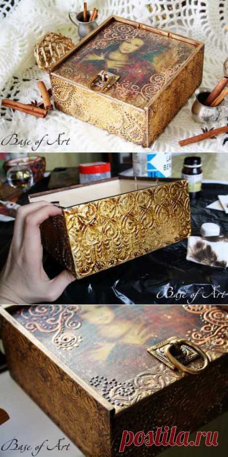 Декупаж - Сайт любителей декупажа - DCPG.RU | Шкатулка &quot;Сирена&quot;. Мастер-класс от &quot;Base of Art&quot;.