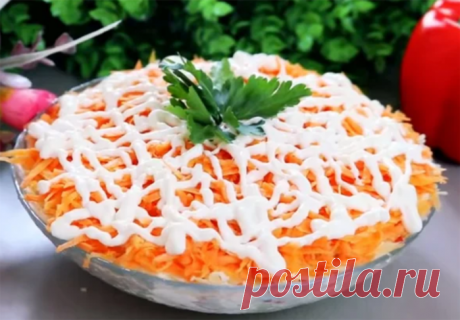 Экономный «Бархатный» салат с крабовыми палочками!