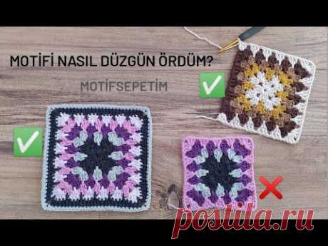 KazAyağı Motifini Cetvelle Çizilmiş gibi👍Tam Düzgün❗Nasıl Ördüm?🧡🌷Crochet Larksfoot Stitch Tutorial