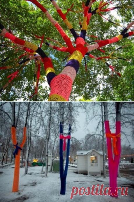 Деревья в свитерах - Вязать легко!