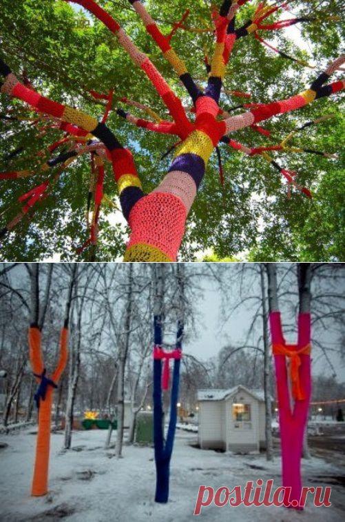 Деревья в свитерах - Вязать легко!