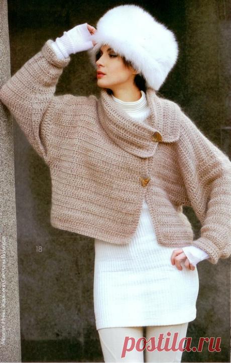 ЖАКЕТ КРЮЧКОМ &quot;ХИТ СЕЗОНА&quot;